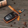 New Genuine Leather Car Key Case, European and American Retro Style, Waist-Hanging, Keyless Entry Remote Control Key Protective Cover for Men