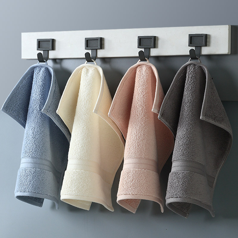Xuelun'Er Hotel Towels Pure Cotton Thickened Small Towels Soft and Absorbent All-Cotton Face Wash Towels 4-Pack