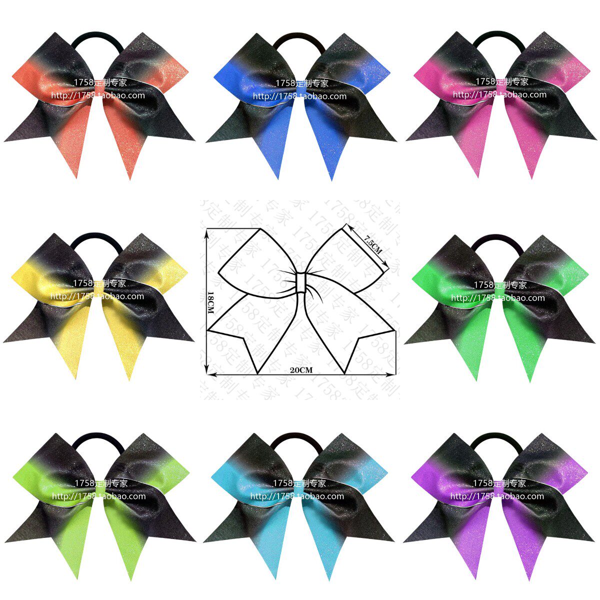 Professional Custom Dingding a cheerleader Bow Tie Cheerleader head decorated head flower cheerleader Hair Accessories accessories