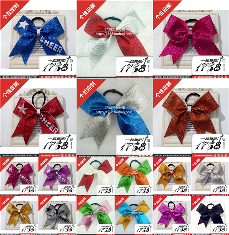 Professional custom-made La La fuck headdress Lara fuck head flower cheerleader bow Cheerleader hair ornament