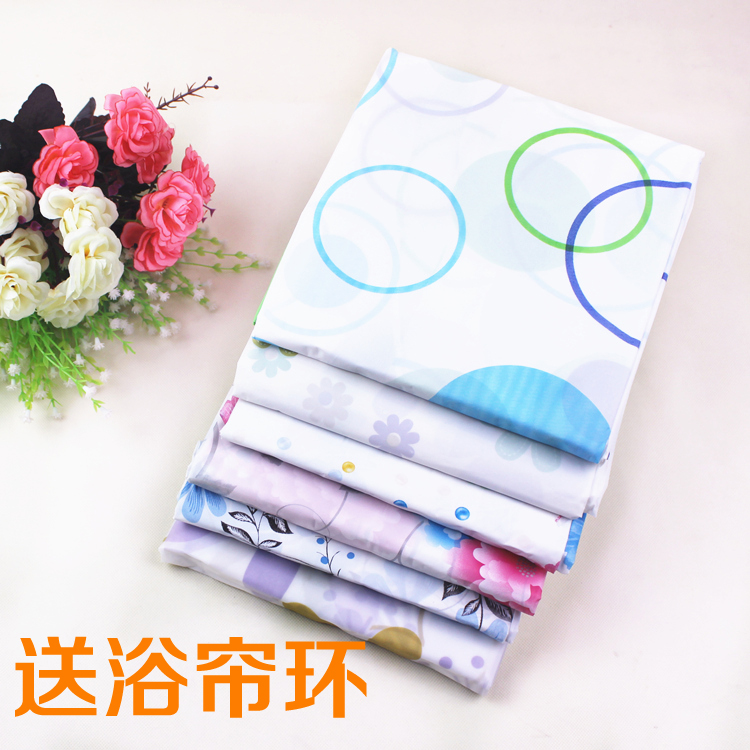 New shower curtain waterproof cloth mildew thickened shower curtain Powder room bathroom curtain Bathroom partition window door curtain Window hanging curtain