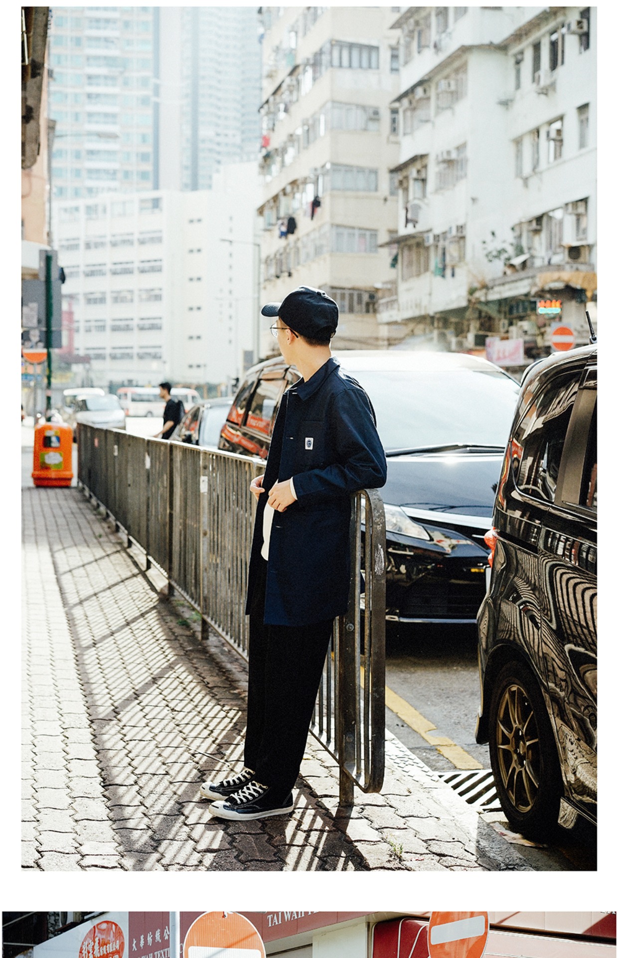 Todaynowind 2017AW TRENCH COAT wash twill nước đơn ngực dài áo gió hàng hiệu