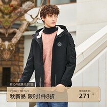 Camel mens clothing 2021 autumn new functional jacket tooling jacket male Korean version of casual clothes stormtrooper trend