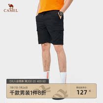 Camel mens summer new mens five-point pants casual pants youth middle waist loose solid color sports pants