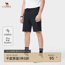Camel mens summer new shorts home travel beach leisure sports pants middle waist youth solid color shorts