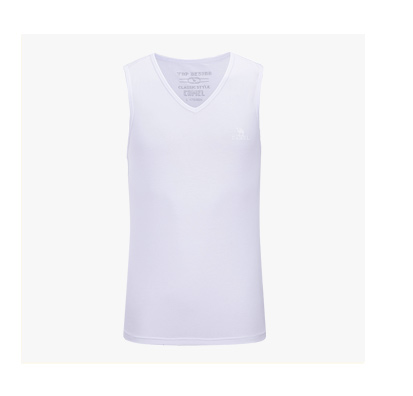 Quần áo nam lạc đà 2017 hè mới nam thanh niên cổ chữ V thoáng khí màu rắn thể thao giản dị cotton thấm mồ hôi vest nam ao the thao