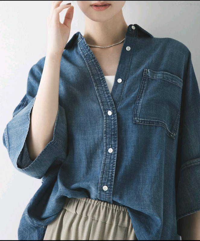 Denim Blue 100% Cotton Super Soft Shirt