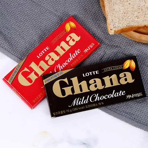 Импортные закуски корейская лотте Гана Шоколадная доска 70G Board Black and Red Ghana Wedding Candy Gift