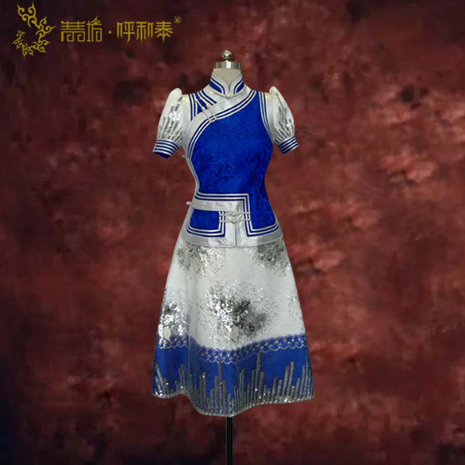 (Qingqingfang, Hetai)Custom Mongolian fashion dress Desert Rose couple suit female models