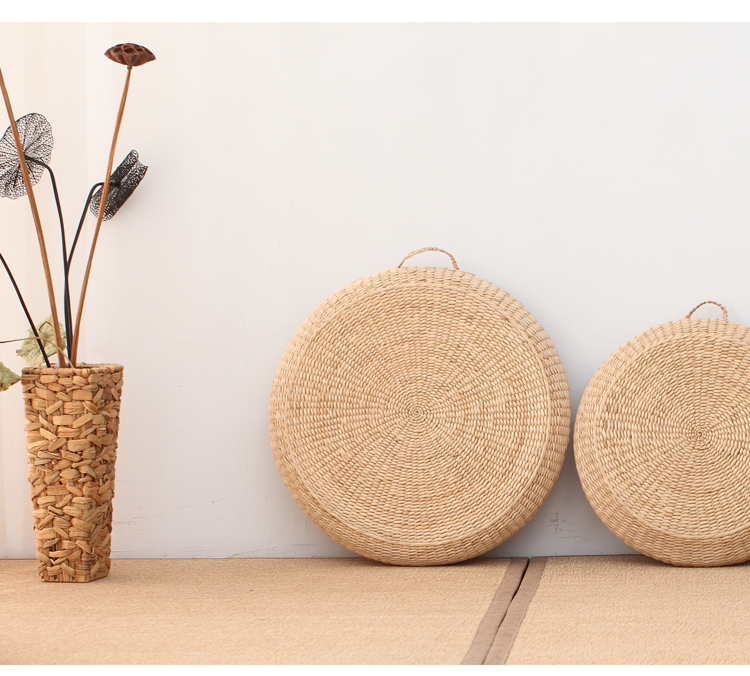 Futon đệm pad dày hộ gia đình trà rơm Phật thiền mat thiền yoga sàn vòng Thảm rơm nệm - Ghế đệm / đệm Sofa ghế đệm ngồi bệt