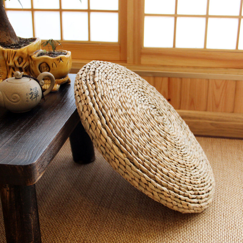 Straw Cushion Ikea Japanese Thickened Round Tatami Bay Window