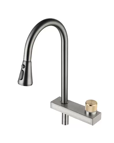 Raindance водопад кухонный смеситель на одно отверстие выдвижной кран для горячей и холодной воды брызгозащищенный вращающийся пистолет серый универсальный для раковины