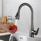 Смеситель для кухни из нержавеющей стали 304, выдвижной смеситель для раковины с горячей и холодной водой, умывальник, выдвижной смеситель