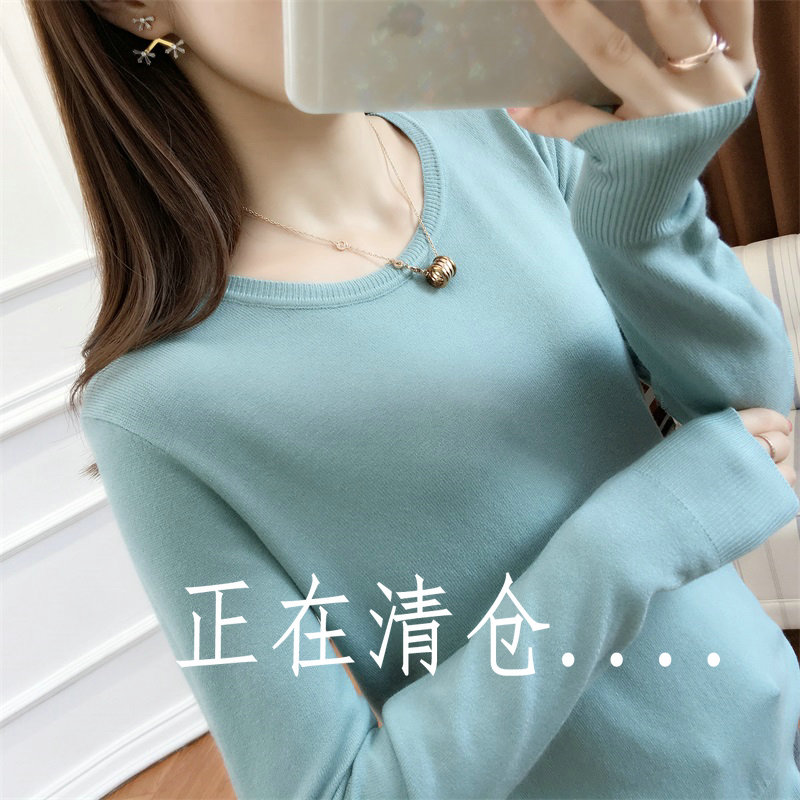 Today 49 yuan / winter new wool pile high - collar sweater female short - size round knitting sweater