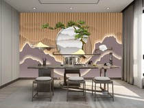 Customize the new Chinese WOOD FIBER INTEGRATED WALL PANEL BACKGROUND WALL LIVING-ROOM BEDROOM SOFA PROTECTION WALL PANEL TEA ROOM BACKGROUND WALL