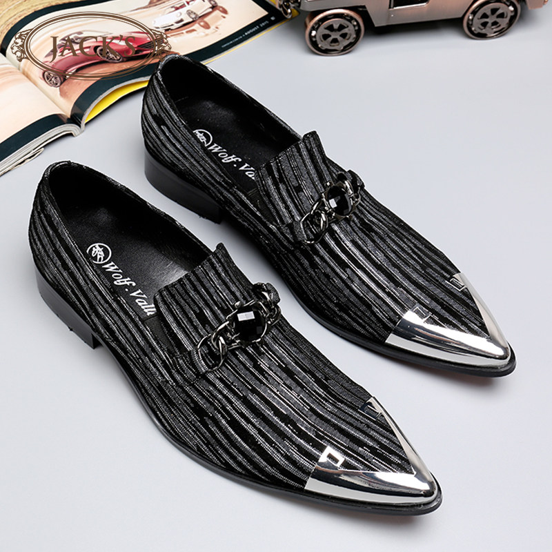 JACKS personality tip young leather shoes and Korean version of leisure original original stylists men shoes handsome shoes