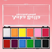 Anka Bella European and American childrens face painting and body painting water-based color - 12 colors single color palette 120g