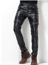Headlayer Bull Leather Locomotive Harei Motorcycle Windproof Men Riding Bull Leather With Small Feet Genuine Leather Leather Pants Man