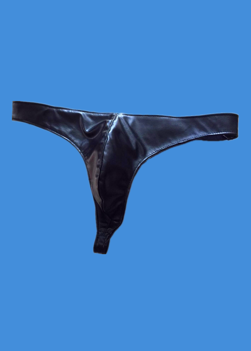 Men's three-dimensional bag design double-layer double-sided leave-in leather underwear sportsman leather control fun sheepskin shorts tide