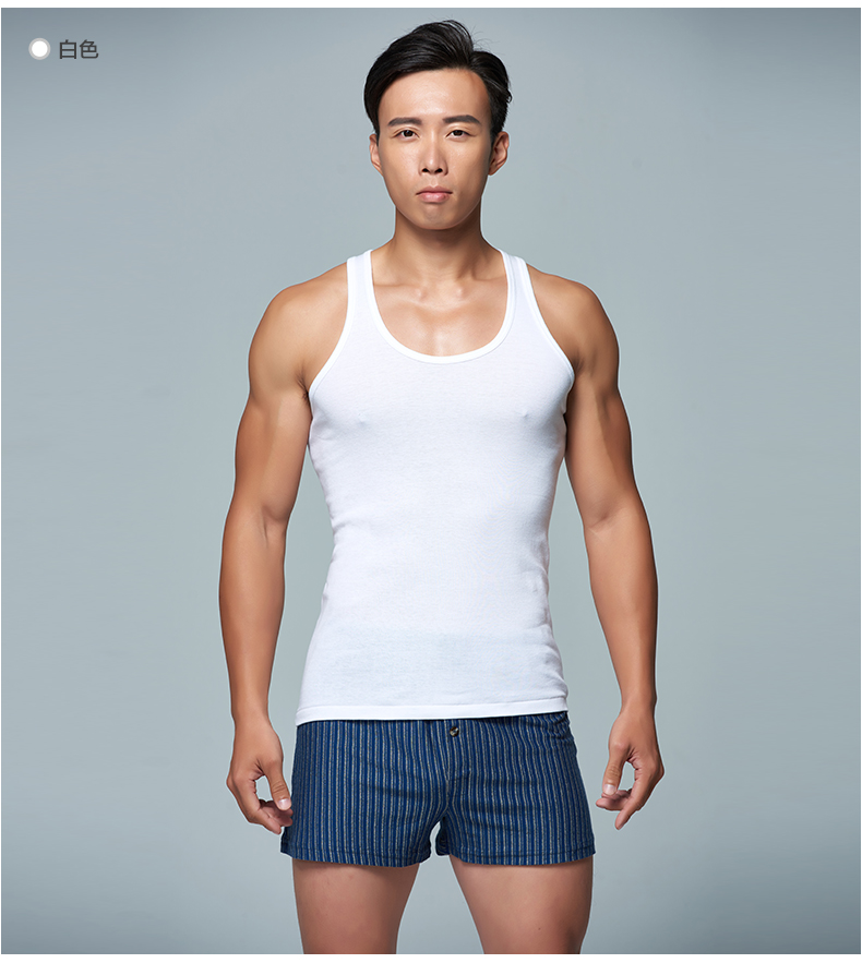 Áo thun cotton nam nên và mát mẻ Mới cổ tròn không tay thon gọn áo sơ mi nữ thanh niên dây đeo tay ngắn áo bra quây