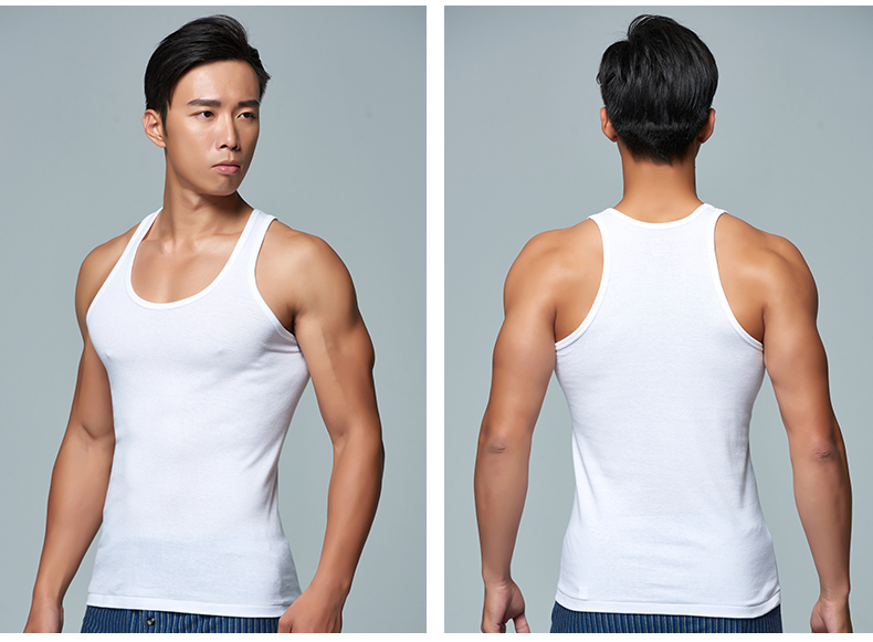 Áo thun cotton nam nên và mát mẻ Mới cổ tròn không tay thon gọn áo sơ mi nữ thanh niên dây đeo tay ngắn áo bra quây