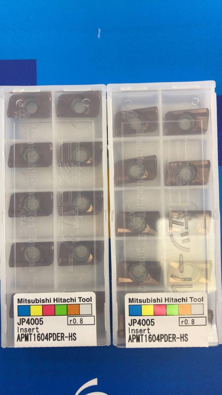 Hitachi milling insert APMT1604PDER-HS JP4005 R0 8 inserts hardened 60 degrees