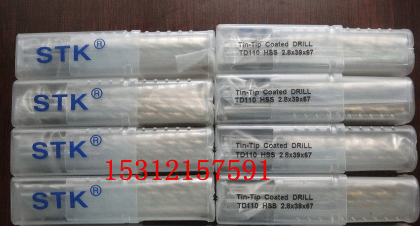 Japan STK plated titanium straight shank drill high-speed net plated titanium drill bit 10 6 10 7 10 8 10 10 9-13 0