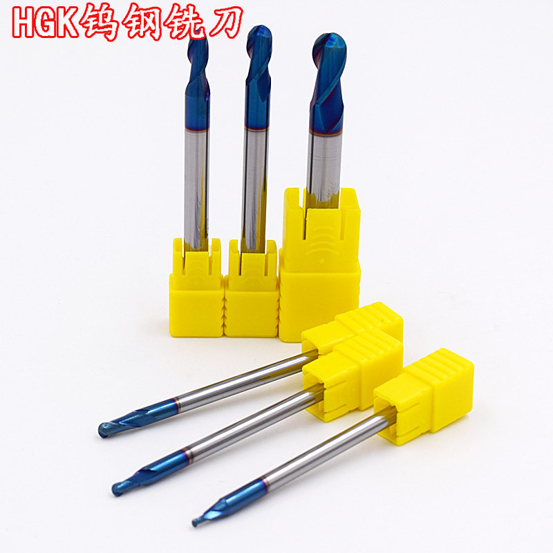 HGK65 degree heat treatment tungsten steel ball knife lengthened R milling cutter R1* 100 R1 5 * 100 R3 * 100 R5 * 100