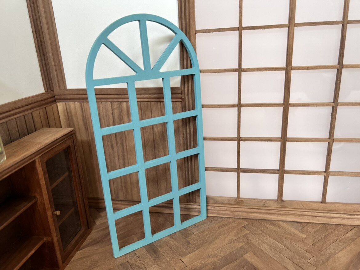 товар из китая 6分娃屋窗户装饰模型窗户圆拱门款式22-11厘米