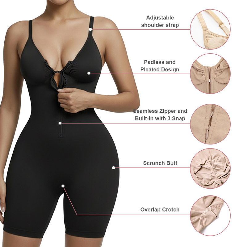 New European and American Cross-Border Kardashian-Style Camisole Shapewear with Zipper, Seamless Tummy Control and Butt-Lifting Body Shaper New European and American Cross-Border Kardashian-Style Camisole Shapewear with Zipper, Seamless Tummy Control and Butt-Lifting Body Shaper