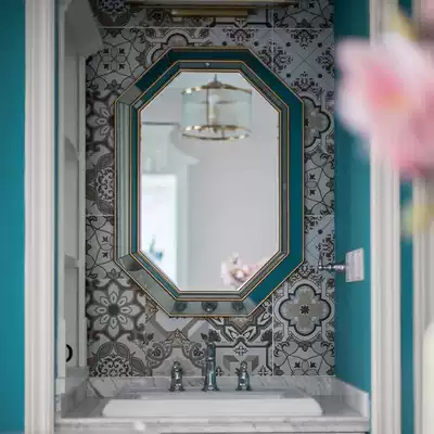 Nordic three-dimensional bathroom mirror bedroom dressing room wall-mounted cosmetic mirror porch dining room background wall creative decorative mirror