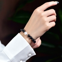 Putuo Mountain over Temple Incense Stove Hand Chain Buddha Pearl Black Yaoshi Lovers Bracelet 8 10mm Ping An Belt Transfer Pearl Bracelet