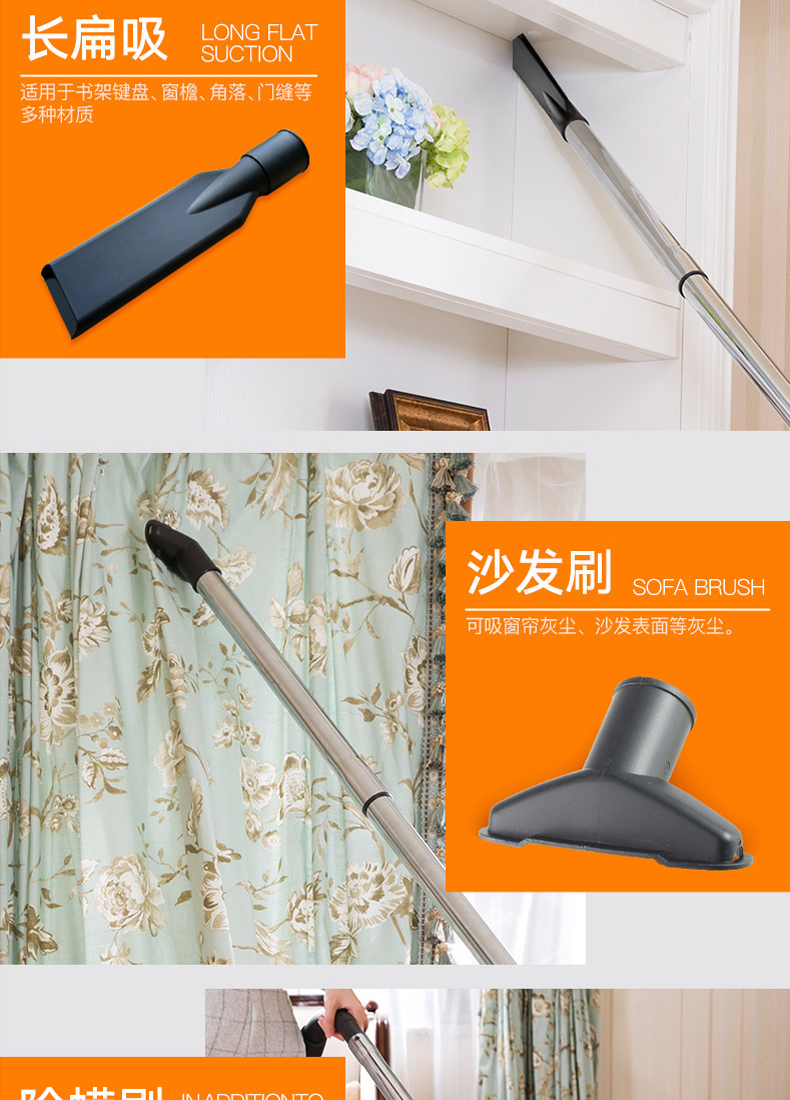 máy hút bụi dyson Baojiali máy hút bụi gia đình mạnh mẽ công suất cao nhỏ im lặng thảm cầm tay máy hút bụi công nghiệp GY308 - Máy hút bụi