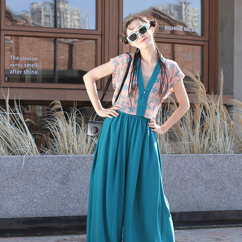 謎の阿皇【嘉蘭半袖】呉婦人唐装夏オリジナル漢服復元婦人民族風2025春夏