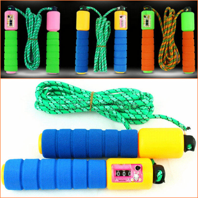 Students and children kindergarten single skipping rope professional fitness sports counting skipping rope 2 8 meters cotton rope - Taobao