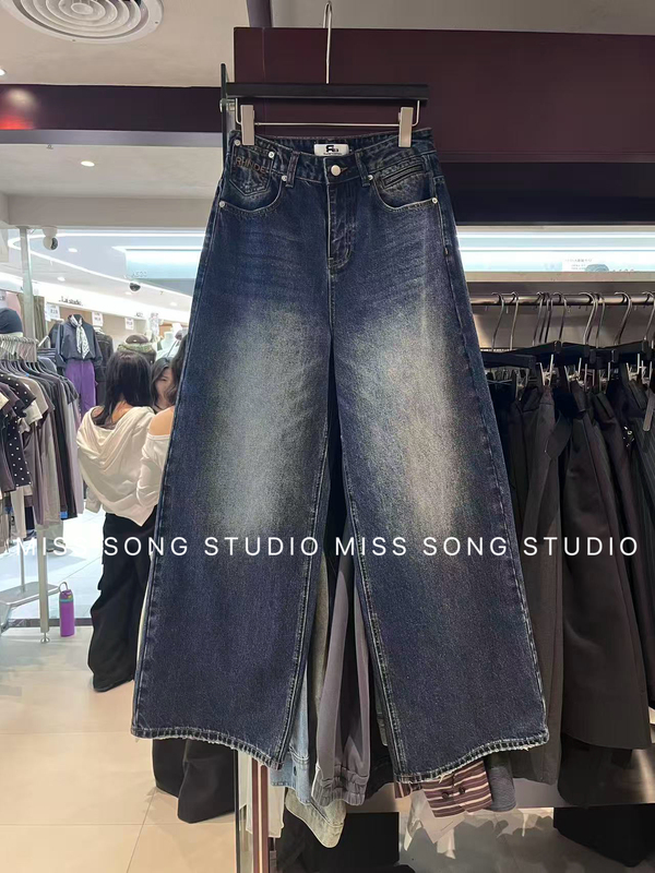 R13 2026 Autumn New Korean Style Fashion Versatile Casual Retro Slimming Straight Wide-Leg Jeans 36095 R13 2026 Autumn New Korean Style Fashion Versatile Casual Retro Slimming Straight Wide-Leg Jeans 36095