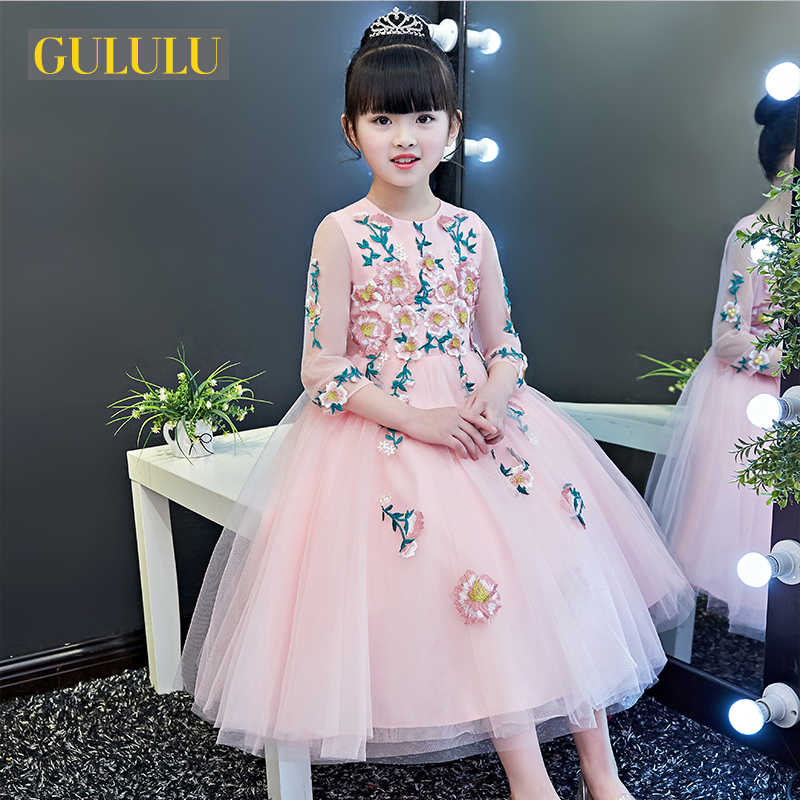 Cô gái công chúa đầm đầm mùa xuân và mùa thu váy siêu nước ngoài cho trẻ em nhỏ chủ váy dài cổ tích cô gái váy đầm mùa hè.