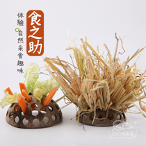 Food aid creative straw frame toy promotes appetite and relieves boredom Fun rabbit Chinchilla Dutch pig molars teeth to help eat grass