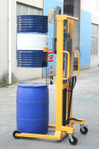 Promotion of giant tripod hydraulic oil barrel stacking high car DT400A Manual oil pressure heightening machine 400 kg carrying car