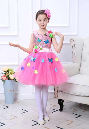 girls princess ballet chorus dresses Children pengpeng cake dress table show dress girl Princess kindergarten chorus Dress Dance Dress Dance Dress