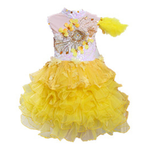 girls princess ballet chorus dresses Children's pompous cake dress table show dress girl Princess kindergarten chorus Dress Dance Dress Dance Dress