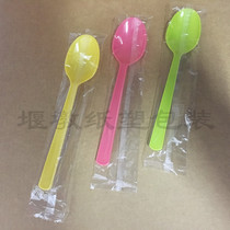 Disposable spoon independent Packaging Plastic Spoon thick spoon spoon spoon dessert spoon yogurt spoon 100