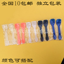 Disposable individually wrapped yellow Spoon pudding spoon ice cream scoop MS3 spoon dessert spoon 100