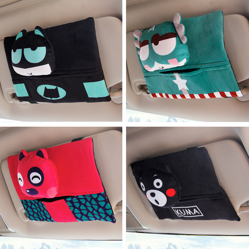Car toilet paper boxed paper towels box car visor multifunction car towels bag cover supplies Hanging Creativity