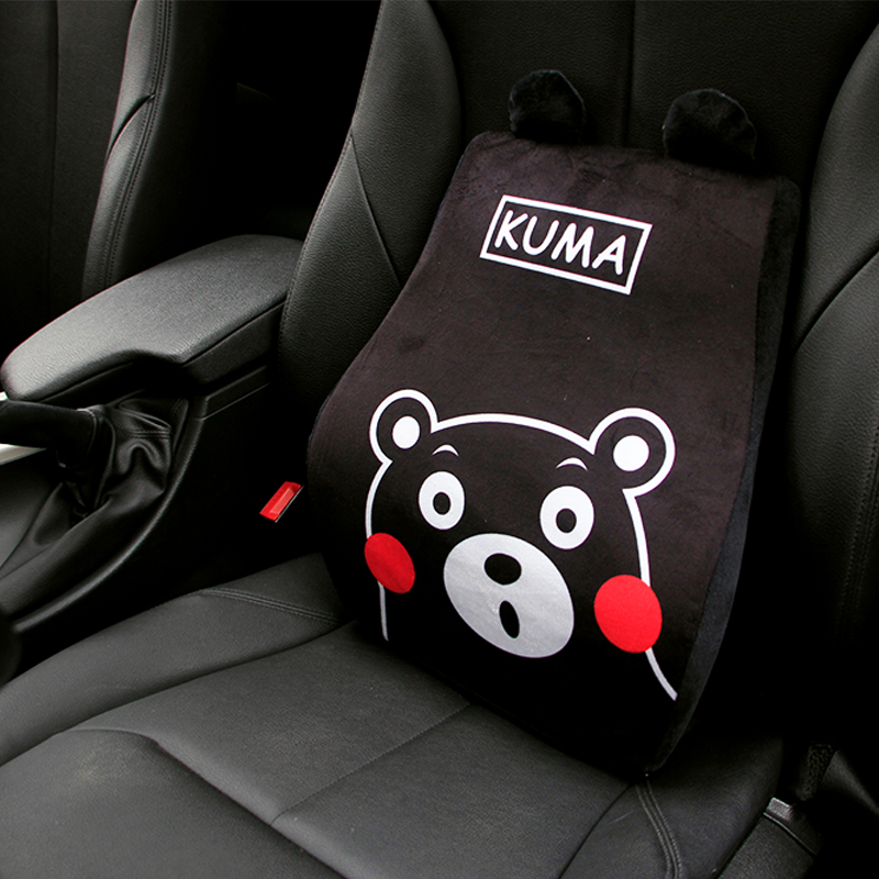 Linen Car Cartoon Waist Cushion Kumamon Four Seasons Universal Memory Cotton Waist Support Cute Waist Pillow Pillow