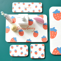 Diatom mud absorbent pad desktop wash platform Nordic counter top cushion can be cut small size bathroom door foot