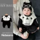 原创潮牌婴幼儿连身衣外出服春秋长袖长裤连身哈衣爬服熊猫