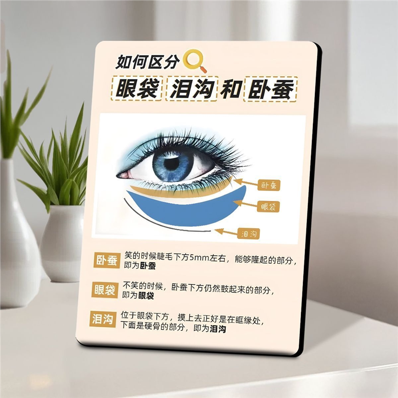 Eye Bags, Tear Troughs, Ophthalmology Display Board, Photo Frame, Medical Beauty, Plastic Surgery, Beauty Salon Countertop Decoration, Consultation Display Stand