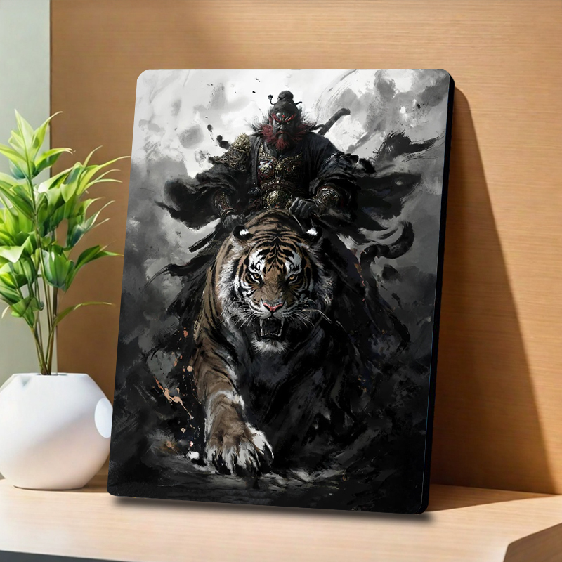 Black Myth Zhong Kui High-End Wooden Crystal Photo Frame Desktop Ornament for Bedroom and Living Room, Tabletop Display, Gift for Friends Black Myth Zhong Kui High-End Wooden Crystal Photo Frame Desktop Ornament for Bedroom and Living Room, Tabletop Display, Gift for Friends