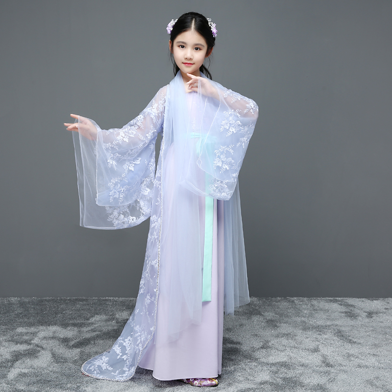 Mới cổ COSplay trang phục trẻ em gái Hanfu công chúa cổ tích cao quý hiếm trang phục guzheng - Trang phục quần áo trẻ em hàn quốc